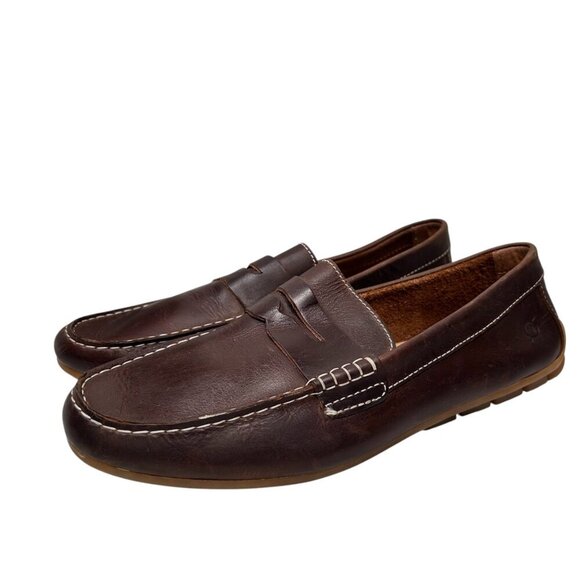Born Andes Size 10.5 Men Leather Loafer Preppy Office Work Casual - Picture 1 of 9